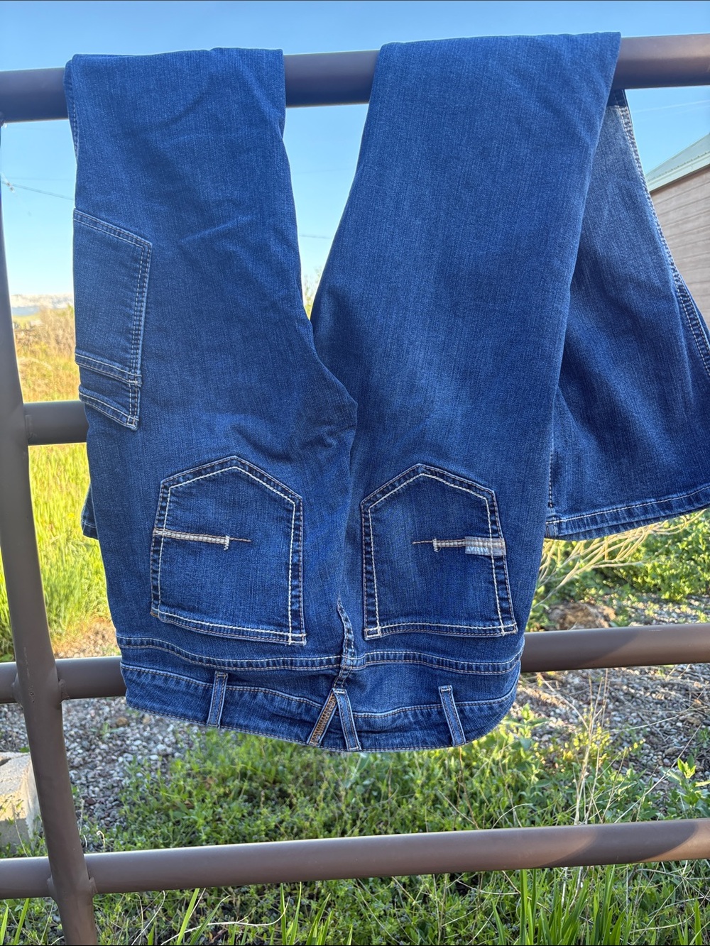 Ariat Blue Women's Boot Cut Jeans with Utility Pockets